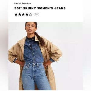 Levi’s 501 Skinny Jeans - Size 31